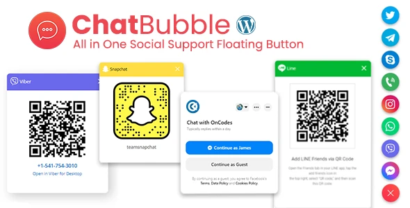 ChatBubble – WordPress All in One Social Support Floating Button